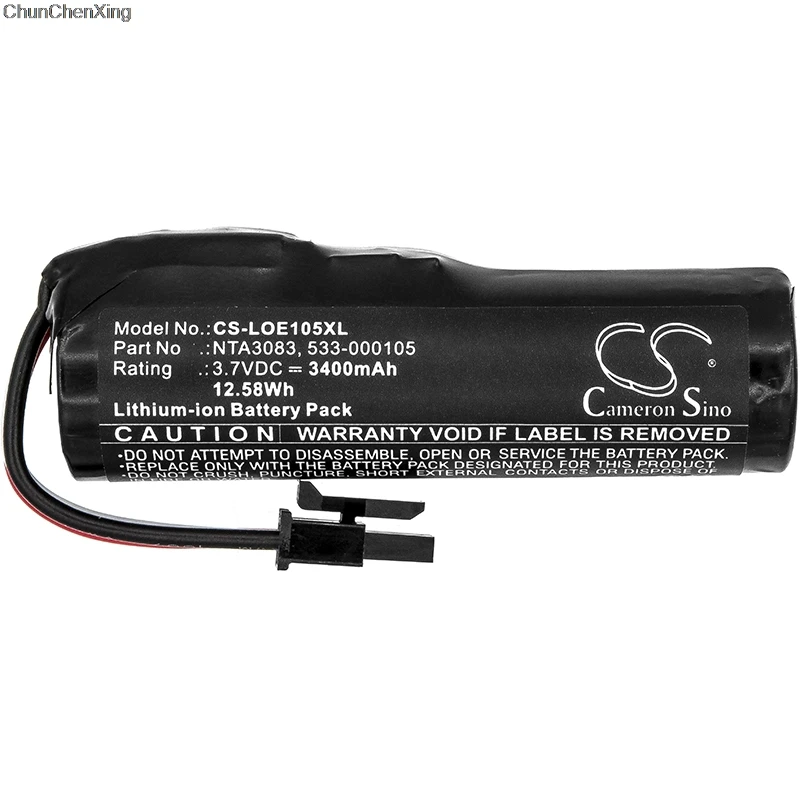 

Cameron Sino 3400mAh Battery 533-000105,NTA3083 for Logitech S-0012,UE Boom