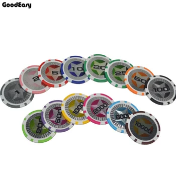 

ABS/Iron Poker Chips Hold'em Poker Monte Carlo Pokers Poker Chips Casino Accessories Hot Sell Multi-col 11.5g 10pcs/set