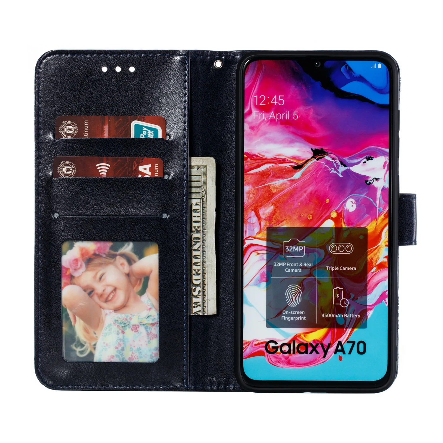 Цветной кожаный чехол-бумажник чехол для samsung Galaxy A10 A20 A30 A40 A50 A60 A70 J4 J6 A6 A8 S9 S10 плюс A7 A9 2018 A20E S10e