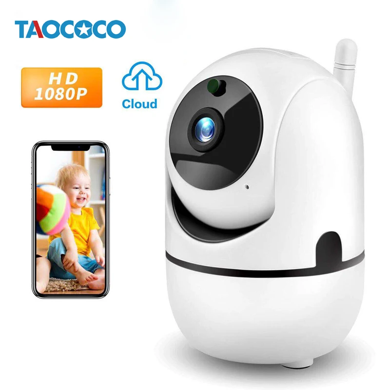 

TAOCOCO Cloud HD IP Camera WiFi Auto Tracking Camera Baby Monitor Night Vision Security Camera Home Surveillance Camera 1080P