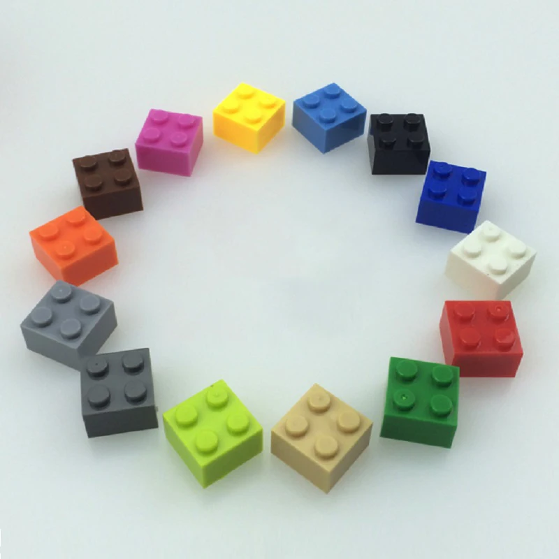 2x2 Высокие кирпичи развивающий MOC пластиковый город строительные блоки детские