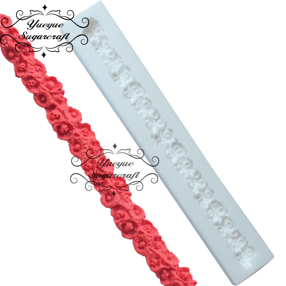 

Yueyue Sugarcraft Border Silicone mold fondant mold cake decorating tools chocolate