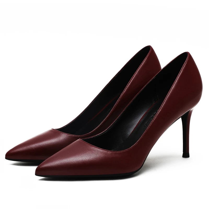 Лидер продаж; фирменный дизайн; женские весенние туфли-лодочки с острым носком; женские слипоны; обувь для вечеринок; классические женские туфли на высоком каблуке размера плюс; F0061