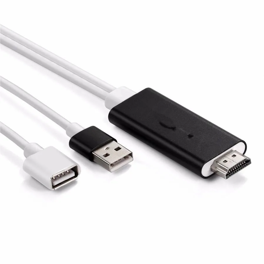 Для перехода от разъема Lightning к HDMI адаптер Plug and Play цифровой видео из AV в HDMI Прямая aug3 E22 - Цвет: Black