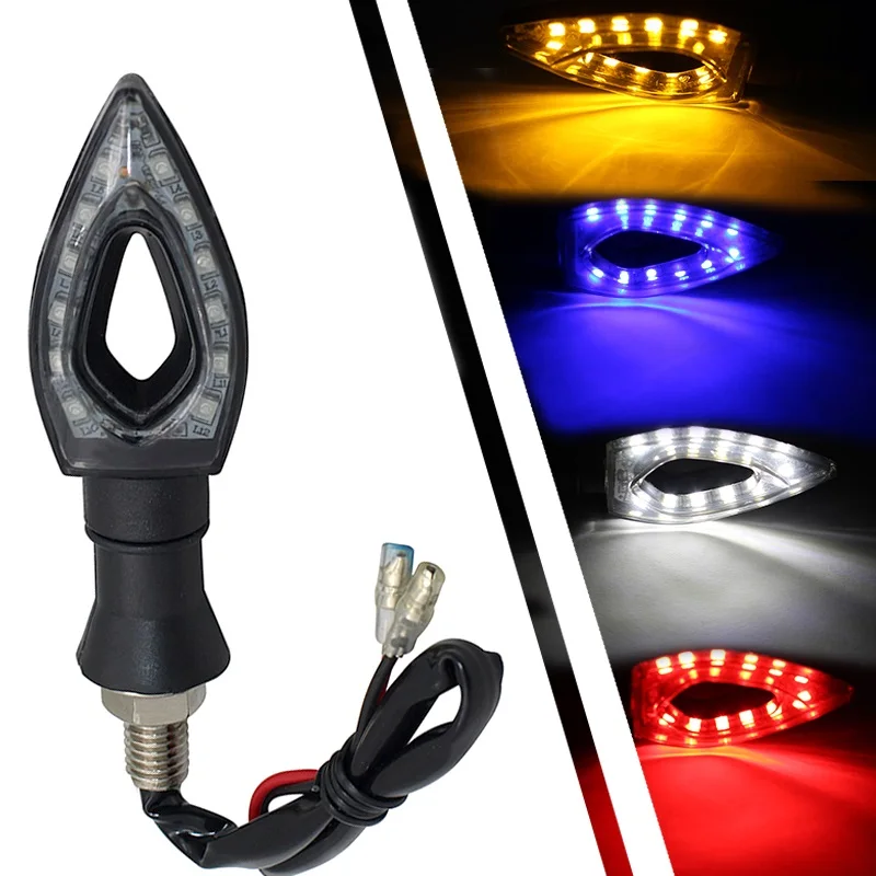 

New 2pcs 12V Universal Motorcycle LED Turn Signal Light Indicators Amber Blinker Light Flashers Lighting Motorcycle Accessories