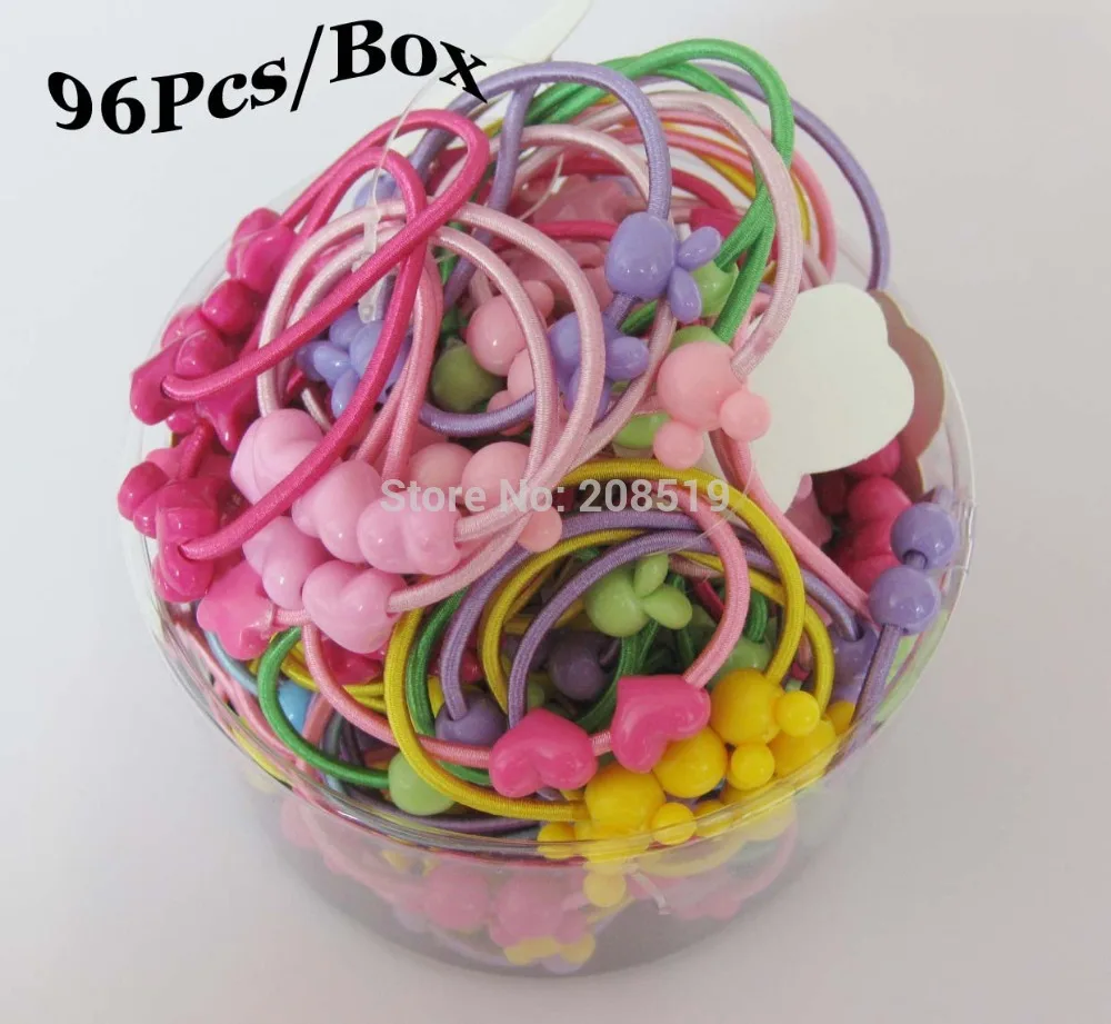 HJ0096 Novelty Bands Elastic mix colors 96pcs/box (12pcs/pack*8) Dia