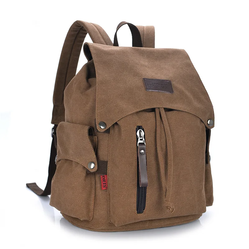 Fashion Men Daily Canvas Backpacks for Laptop Large Capacity Computer Schoolbags Casual Student Sch