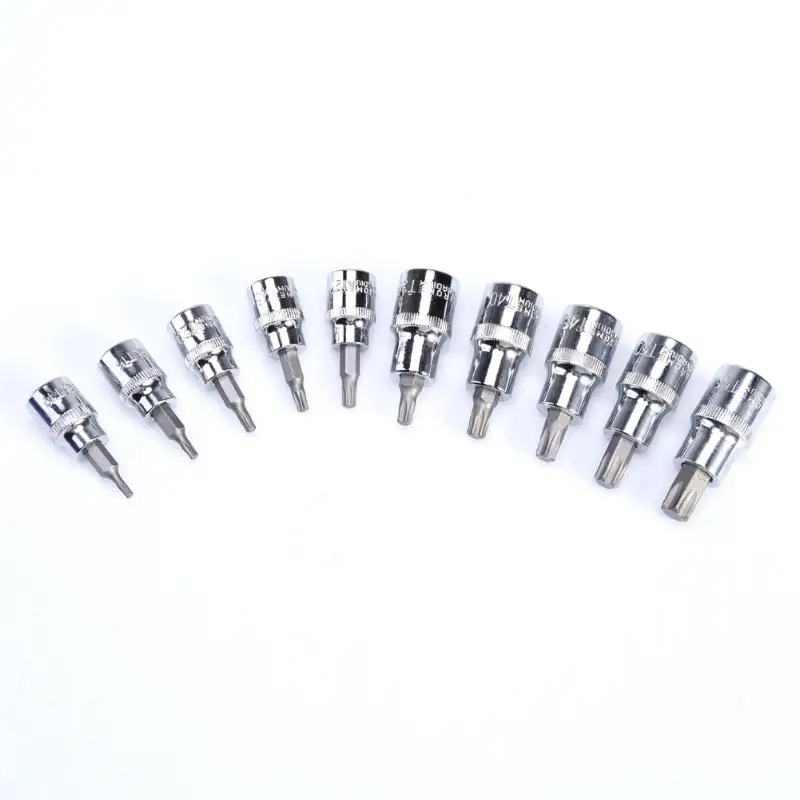 29 шт. 1/4 3/8 1/2 Torx Star Socket Bit набор инструментов мужские и женские E& T розетки с Torx Бит гаечный ключ набор инструментов для ремонта автомобиля Прямая поставка