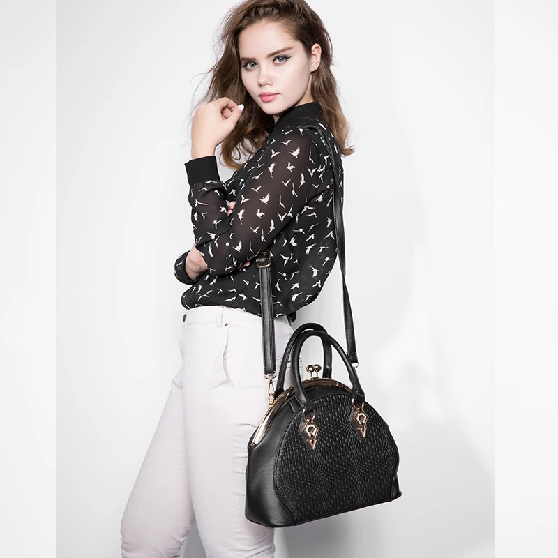 REALER бренд дизайн сумки Женская мода черная сумка Высокое качество Искусственная кожа Сумка Дамы отделении сумки 5 видов цветов