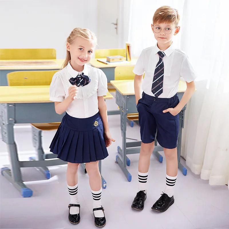 Kids Kindergarten Uniforms Girls Summer School Wear Children's School ...