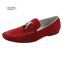 DYANMIC Men’s Italian Fashion Genuine Leather Shoes Mens Casual Flats Shoes Man Loafers Male Moccasins Free Shipping Size 40-45