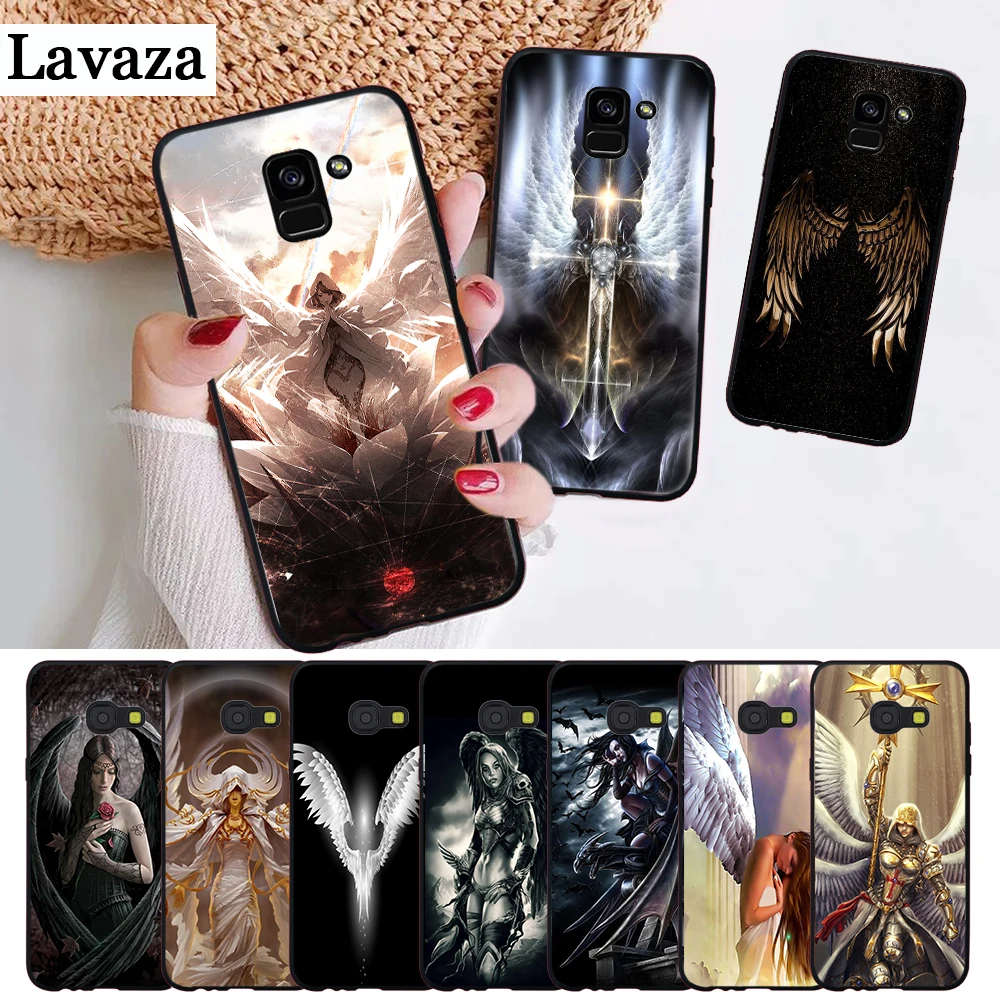 

Lavaza angel wings Silicone Case for Samsung A3 A5 2016 2017 A6 Plus 2018 A7 A8 A9 A10 A30 A40 A50 A70 J6