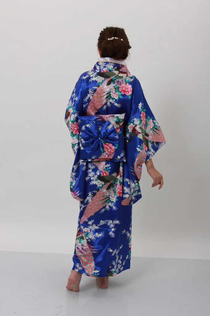 Традиционное китайское длинное платье женское атласное кимоно Халат|robe kimono|robe