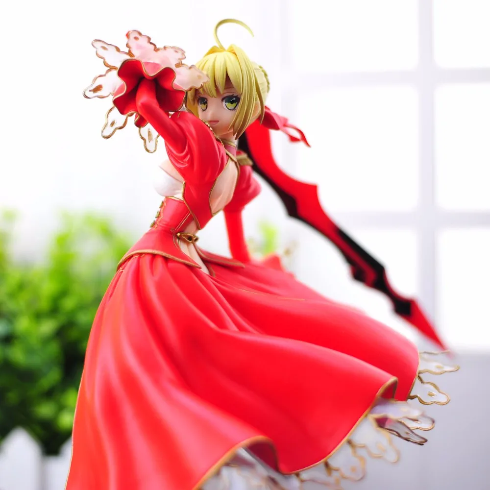 

23cm Red Saber Nero Claudius Caesar Augustus Germanicus Fate Stay Night Extra Animation Action Figure PVC Model Toys Dolls Gift