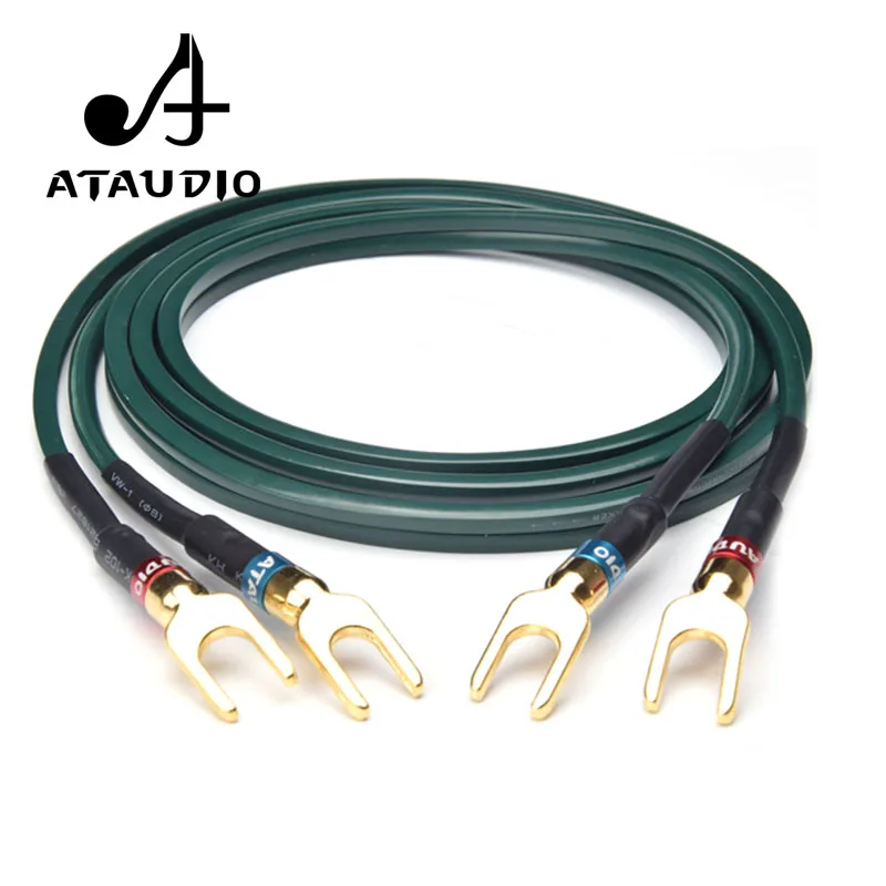 Ataudio Cabo Alto-falante Hifi de Peça Única com Plugue Banana Banhado a Ouro Cobre Puro Amplificador Cabos com Viva-voz - Image 6