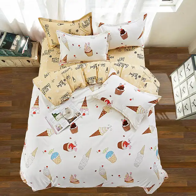 cute ice cream printed bedding sets bedspreads comforter single twin