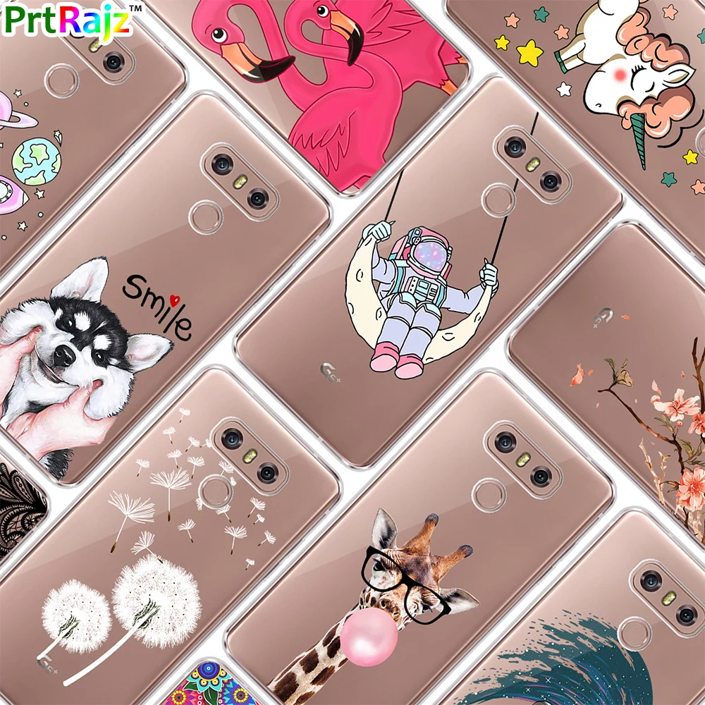 

Case For LG G6 G5 G7 Transparent Patterned Soft Silicone Phone Cases Cover For LG G6 G7 G5