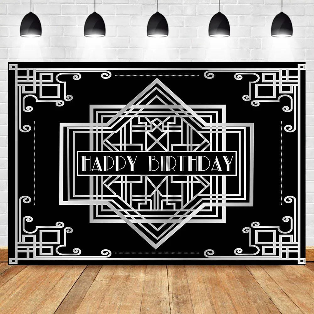 

NeoBack Photography Backdrops Gatsby Birthday Party Silver Custom Wedding Background Photography Backdrops Studio Shoots