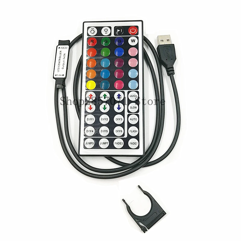 44Key USB LED RGB Controller IR Remote Control LED Light Dimmer For SMD 5050 2835 5V RGB LED