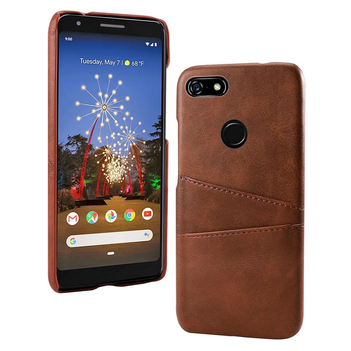 Чехол для Google Pixel 3 XL тонкий жесткий чехол из ПУ кожи в стиле ретро телячьей 2 3A 4 с