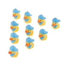 Упаковка из 10 шт. туристическая утка с синей шляпой микро пейзажная миниатюра садовый декор