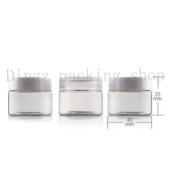 

(50pc/lot) 20g/30g empty clear cream Jar cosmetic Container 20cc 30cc Plastic screw top container