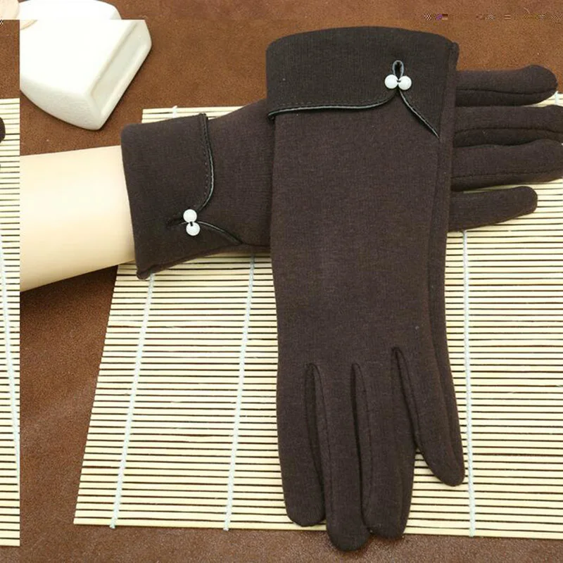 Осенне-зимние модные элегантные женские перчатки для верховой езды с сенсорным экраном, женские теплые кашемировые длинные перчатки, варежки Guantes L47 - Цвет: Brown