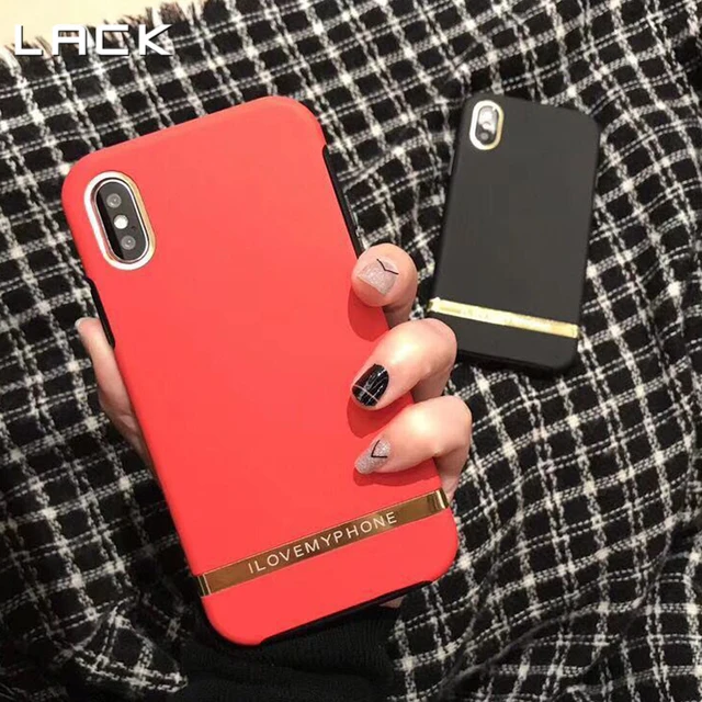 lack gold bar letter phone case for iphone 7 6 6s 8 plus candy color cover or protect 6 letters