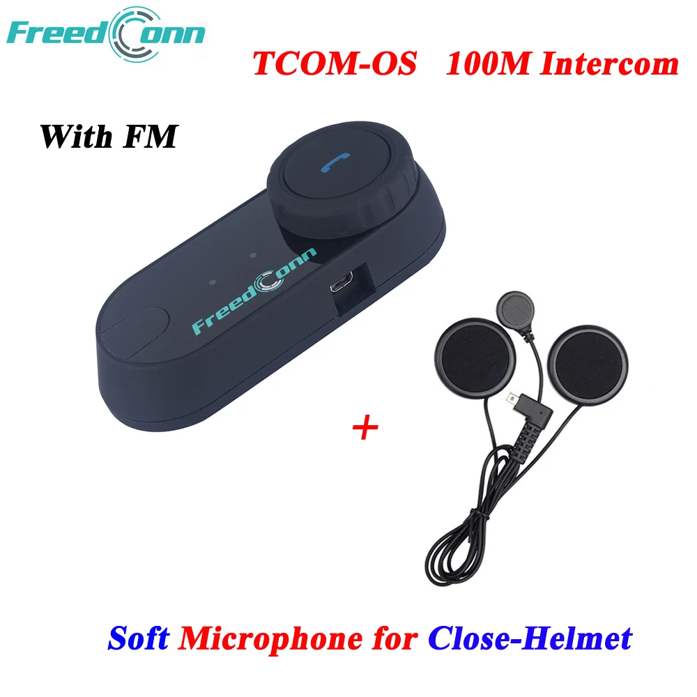 Freedconn TCOM OS 100 м BT Bluetooth мотоциклетный шлем домофон гарнитура с мягким микрофоном