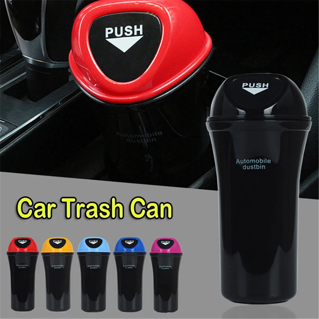 

Car Accessories Mini Auto Car Dustbin Rubbish Trash Can Garbage Box Case Holder Bin Storage Car Seat Side Storage Organizer