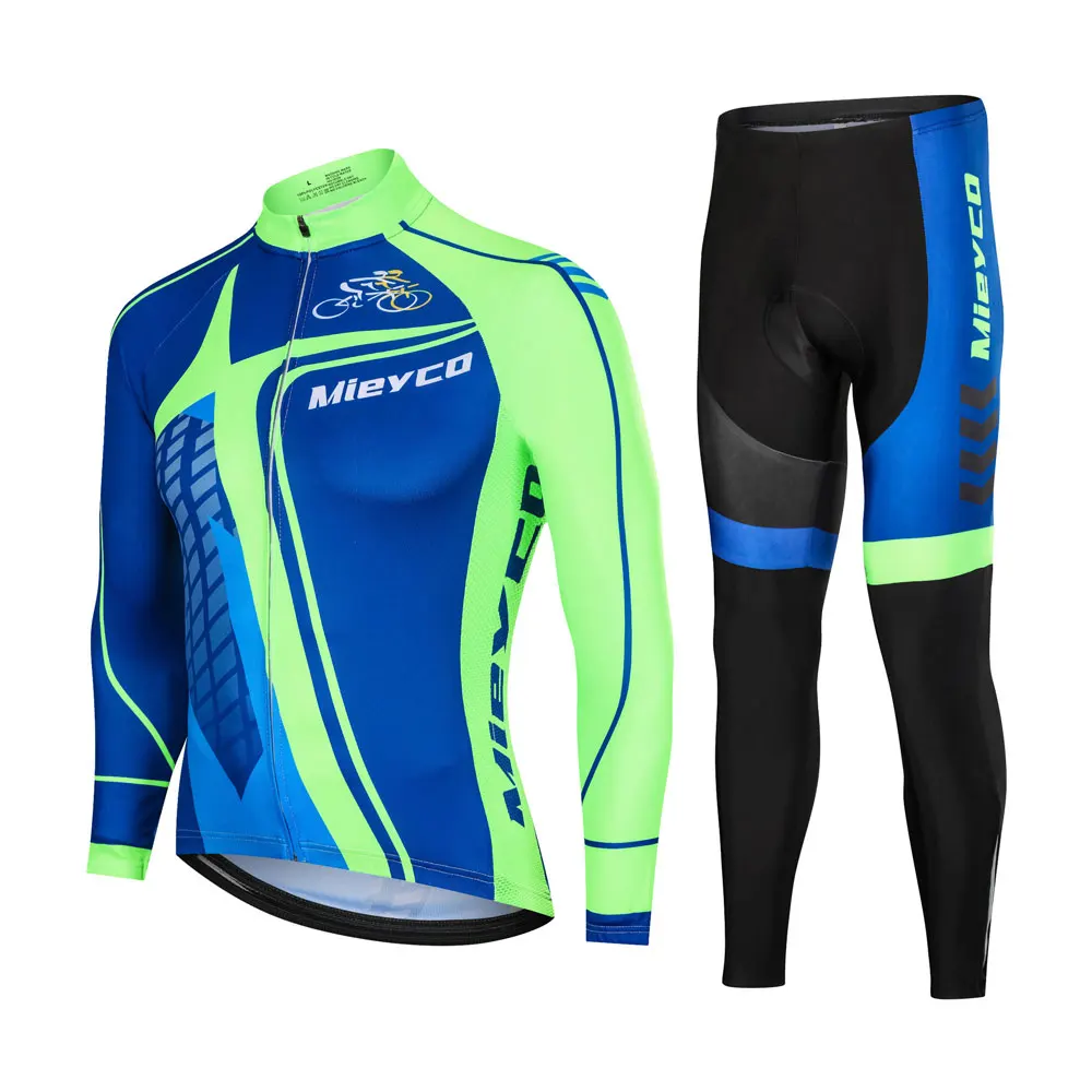 Mieyco одежда для велоспорта Мужская велосипедная Одежда дышащая анти-УФ велосипедная одежда/длинный рукав Велоспорт Джерси Наборы - Цвет: 5