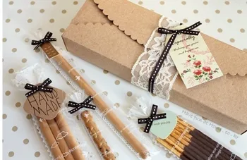 

Fast shipping . Wholesale zakka oblong Kraft paper box sponge fingers Cake package, biscuits box 23x7x4cm 100piece\lot