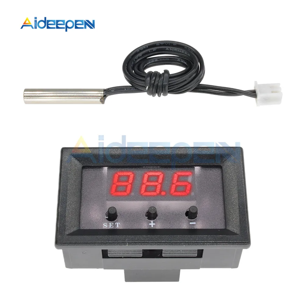 DC 12V W1209 LED Digital Temperature Controller Thermostat Thermometer NTC Temperature Sensor Probe with Case for