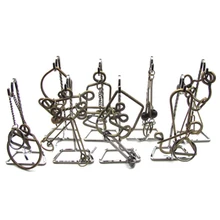 T кольцо открытие/девять колец Развивающие игрушки для взрослых Разблокировка Решение кольцо головоломка дети для развития интеллекта цепи 8 шт./компл