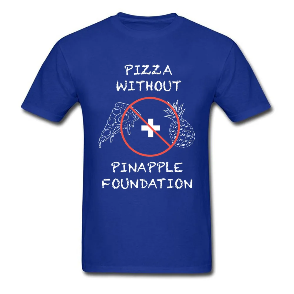 Faddish Men T Shirts O-Neck Short Sleeve Pure Cotton Pizza Without Pineapple 11428 Tops & Tees Casual Tops & Tees Pizza Without Pineapple 11428 blue