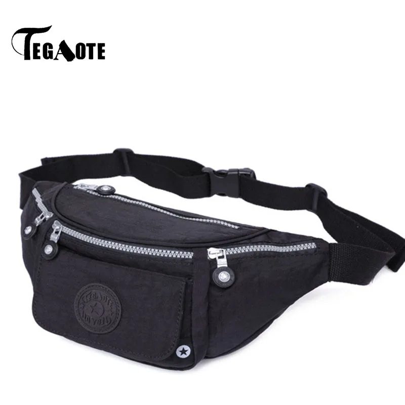 

TEGAOTE Waist bag Men's Money Belt Nylon Casual Multifunctional Fanny Pack Bags Male Waist Pack Solid Bum Bolsa Hip Bag