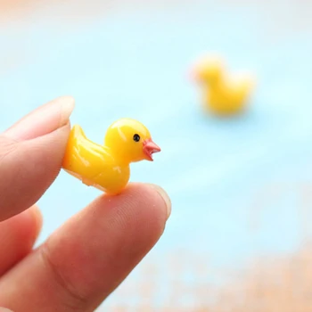 

2pcs Zakka Mini Cute Yellow Ducks Beach Landscape Micro Fairy Garden Miniature Decoration Craft Action Figures Toys Accessories