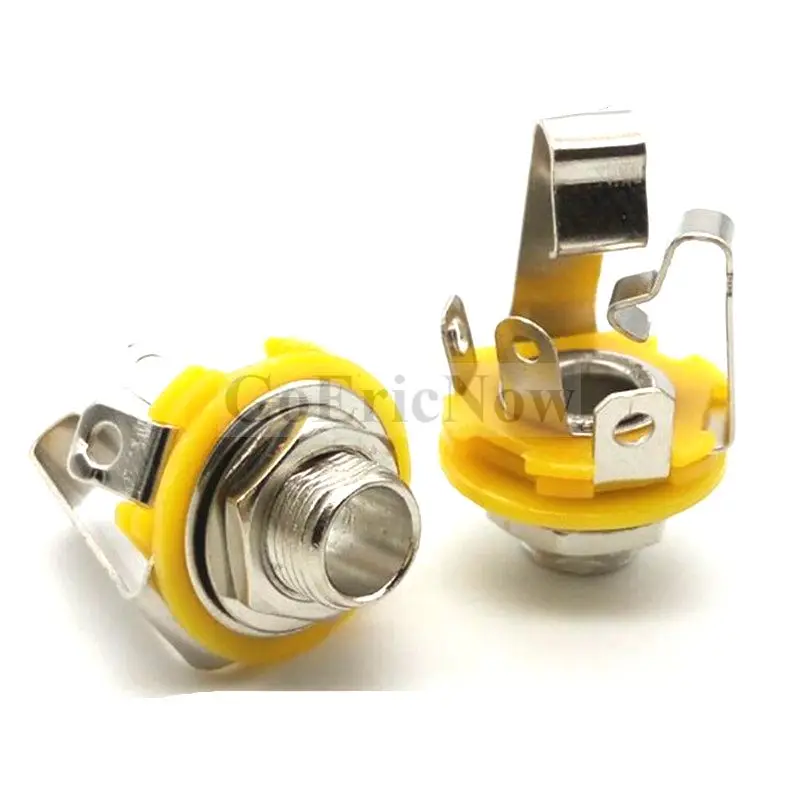50 Pcs 6.35mm / 6.5mm 3 Pole stereo Plug jack Audio Female Connector 6.35 Welding Type Microphone Panel Socket | Обустройство дома