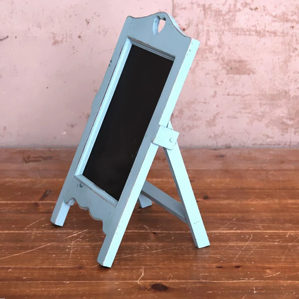 Wooden Blackboard With Stand Erasable Chalkboard Message Boards Sign Wedding Party Decoration For Table Memo