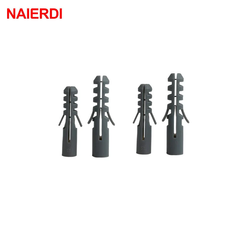 50PCS 5-8mm Screws M5-M8 Rubber Expansion Pipe Flat Round Head Self-Tapping Screw Nylon Tube Wall Wood Hardware Tool