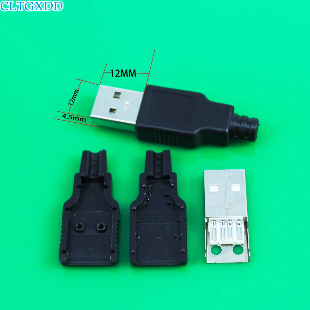 

cltgxdd USB Male 4Pin A Type Plug Connector with Plastic Cover for Data Connection Interface Charging