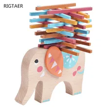 Детские деревянные игрушки палочки баланс деревянные детские головоломки игры родители игрушки Слоны баланс дерева сложенные музыкальные головоломки детские игрушки