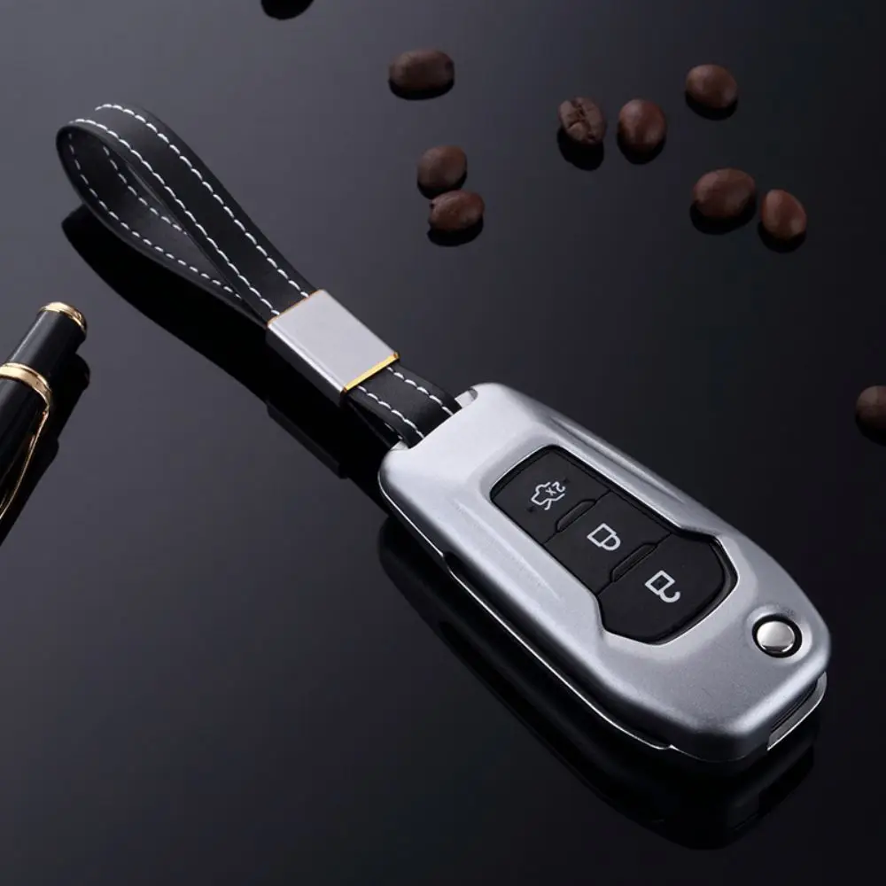 

ATOBABI Aluminum Alloy Flip Key Fob Cover Frame Case For Ford Mondeo Explorer Focus F-150 F250 Fusion Super Duty Expedition Keys