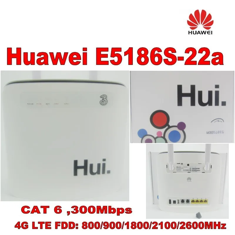 Huawei E5186s 22a 4G маршрутизатор LTE Advanced 300Mbs WIFI plus с антенной 49dbi 4g|lte advanced|huawei e5186s-22a4g lte