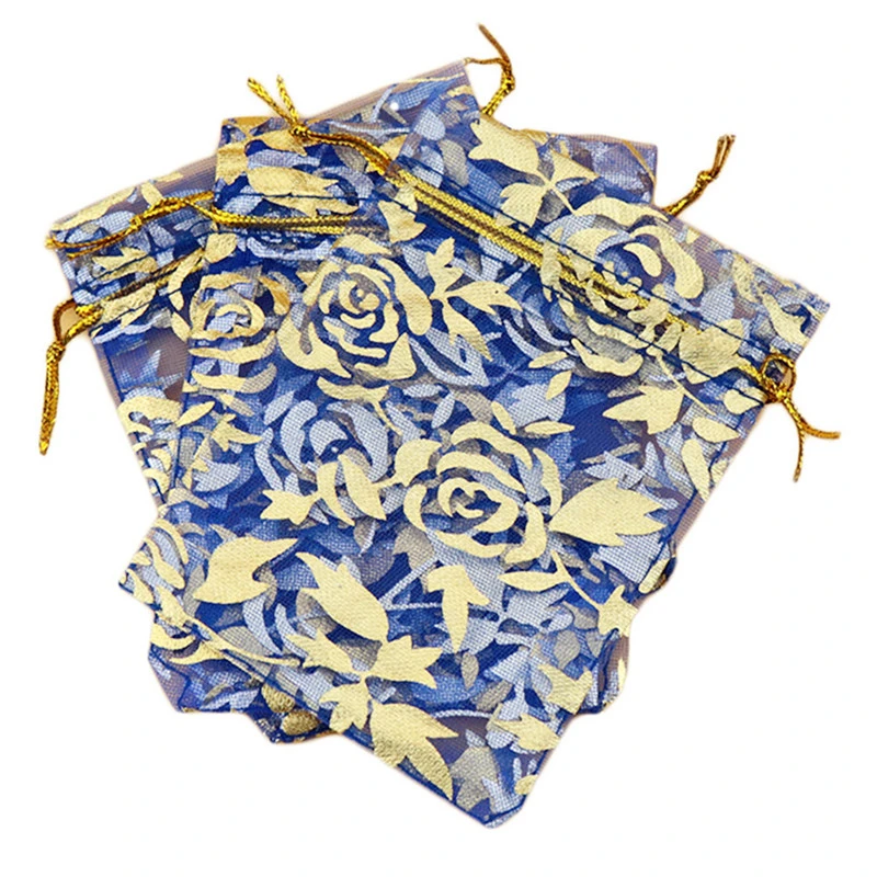 HOT-100pcs-lot-High-end-Organza-Bag-Colorful-Rose-Pattern-Wedding-Gift-Bags-Drawstring-Candy-Gift