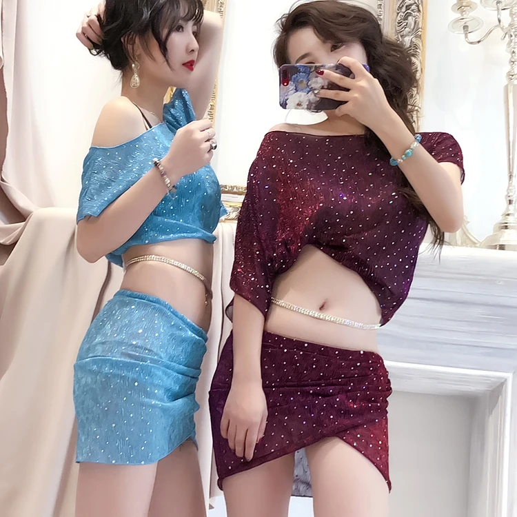 

New belly dancing sequins skirt suit Oriental dance costumes women belly dance beginners belly dance clothes