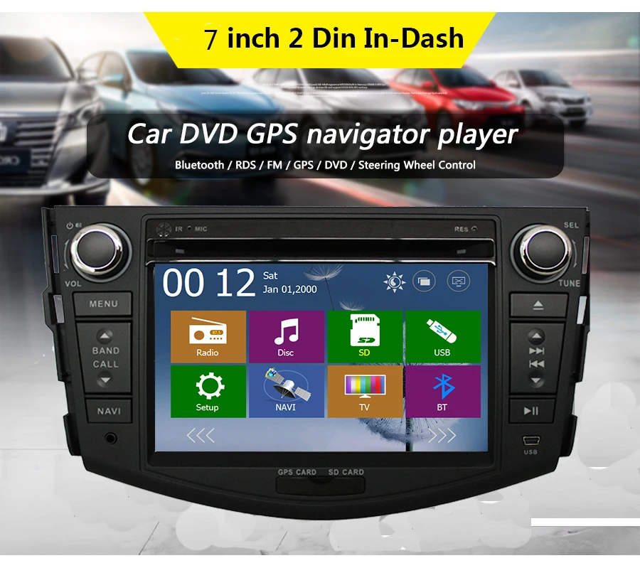 Perfect 2 Din 7 Inch Car DVD Player For TOYOTA RAV4 2006 2007 2008 2009 2010 2011 With GPS Navigation BT Radio FM/AM RDS Maps 5 Perfect 2 Din 7 Inch Car DVD Player For TOYOTA RAV4 2006 2007 2008 2009 2010 2011 With GPS Navigation BT Radio FM/AM RDS Maps 5