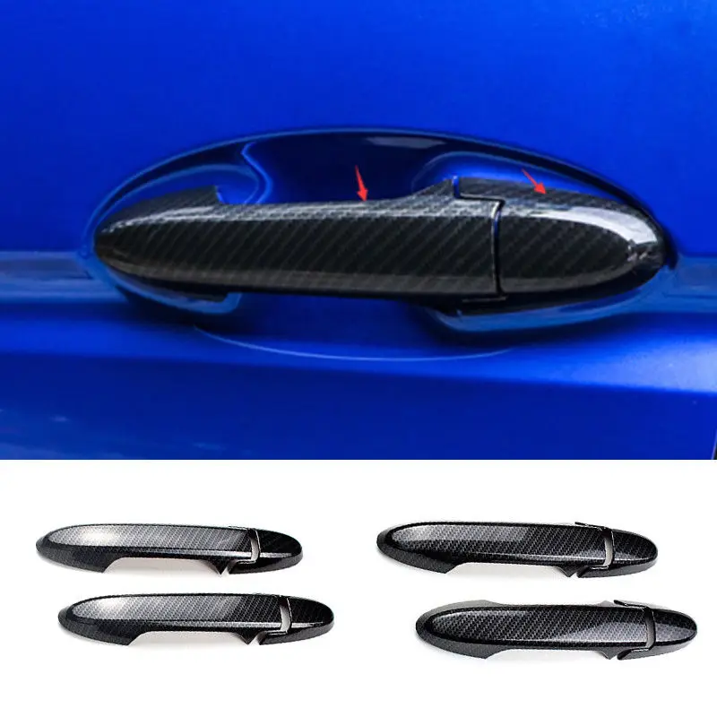 PCMOS fibra de carbono ABS puerta lateral cubierta ajuste para Honda Jazz 2018 piezas exteriores puerta nueva moda 8 piezas PCMOS fibra de carbono ABS puerta lateral cubierta ajuste para Honda Jazz 2018 piezas exteriores puerta nueva moda 8 piezas