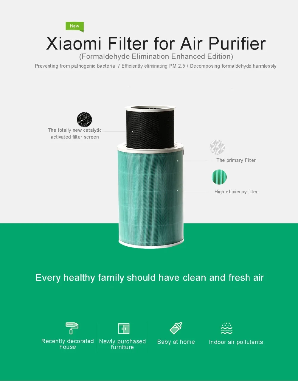 Xiao mi очиститель воздуха 2 Pro фильтр очиститель воздуха фильтр Интеллектуальный mi очиститель воздуха ядро удаление HCHO формальдегид