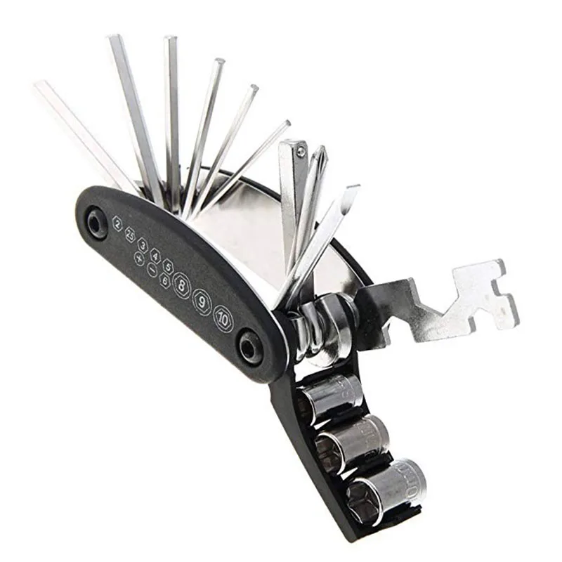 ROBESBON 16 in1 Multi-function Bike Bicycle Cycling Repair Tools Kits w// Wrench